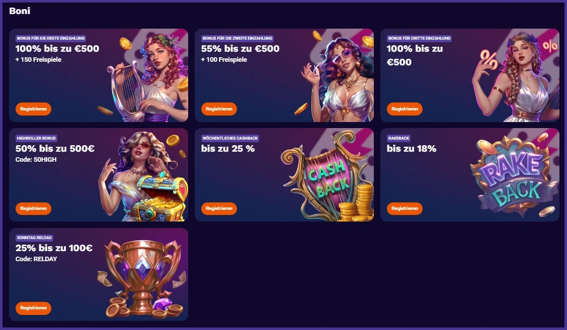 Alle Liraspin Boni inklusive Bonus und Freispiele Übersich