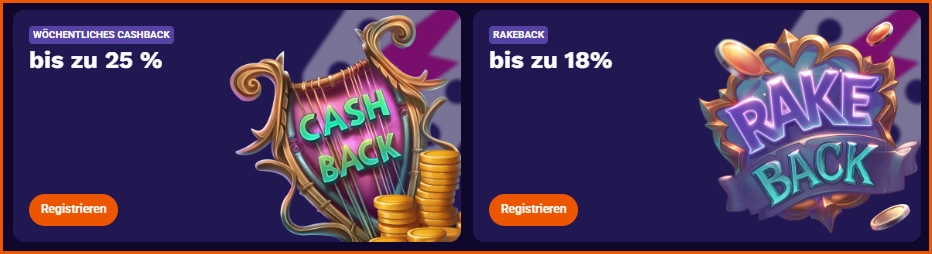 LiraSpin Casino Cashback und Rakeback mit verschiedenen Rückgabeformen