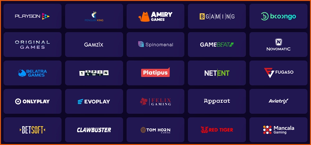 LiraSpin Casino Spielstudios mit Playson BGaming Gamzix und weiteren Anbietern