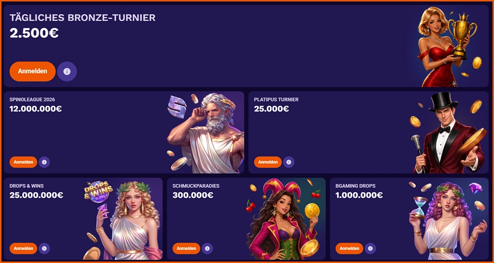 LiraSpin Casino Turniere mit täglichen und millionenschweren Preistöpfen