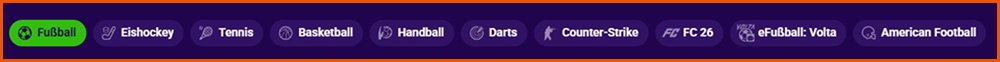 LiraSpin Casino Sportwetten mit Fußball Eishockey Tennis Basketball und weiteren Sportarten