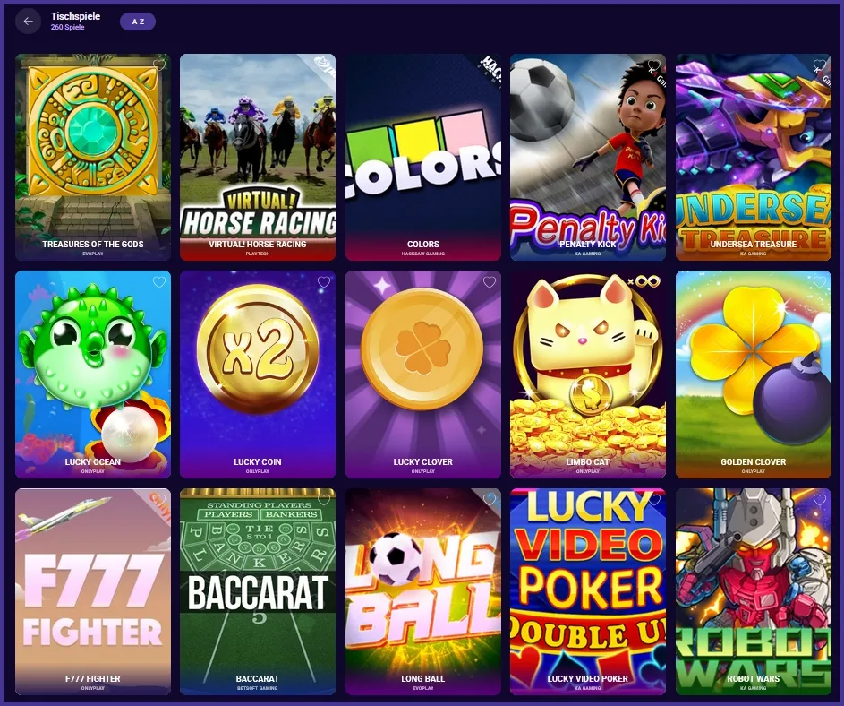  Live Bereich und Tischspiele im LiraSpint Casino im Überblick